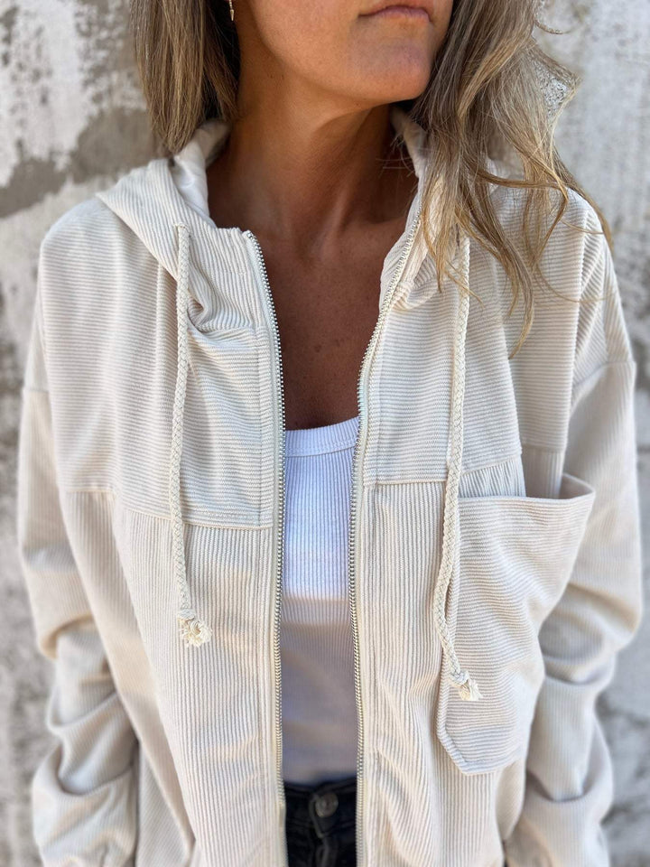 Isabella Casual Jacket with Hood and Zip