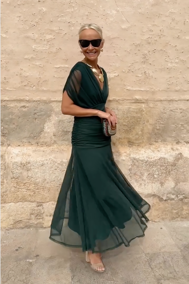Louise | Elegant V-Neck Maxi Party Dress