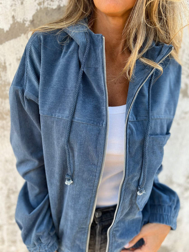 Isabella Casual Jacket with Hood and Zip