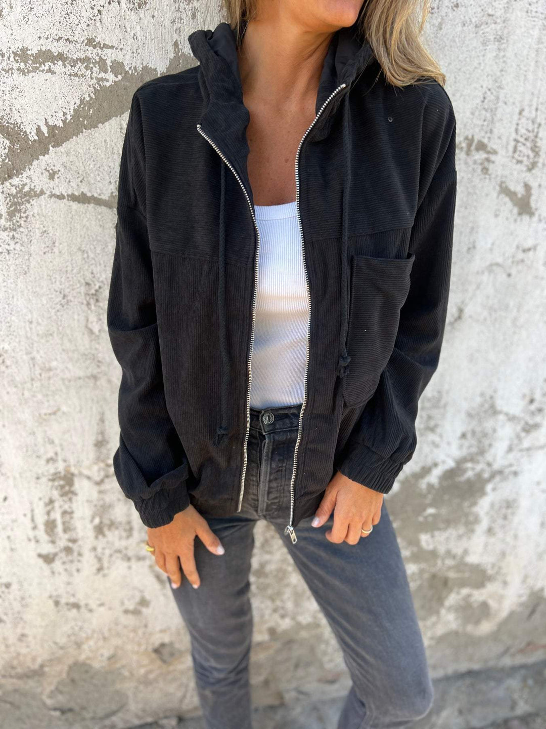 Isabella Casual Jacket with Hood and Zip