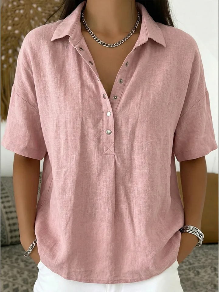 Tessa Blouse with collar and button detail