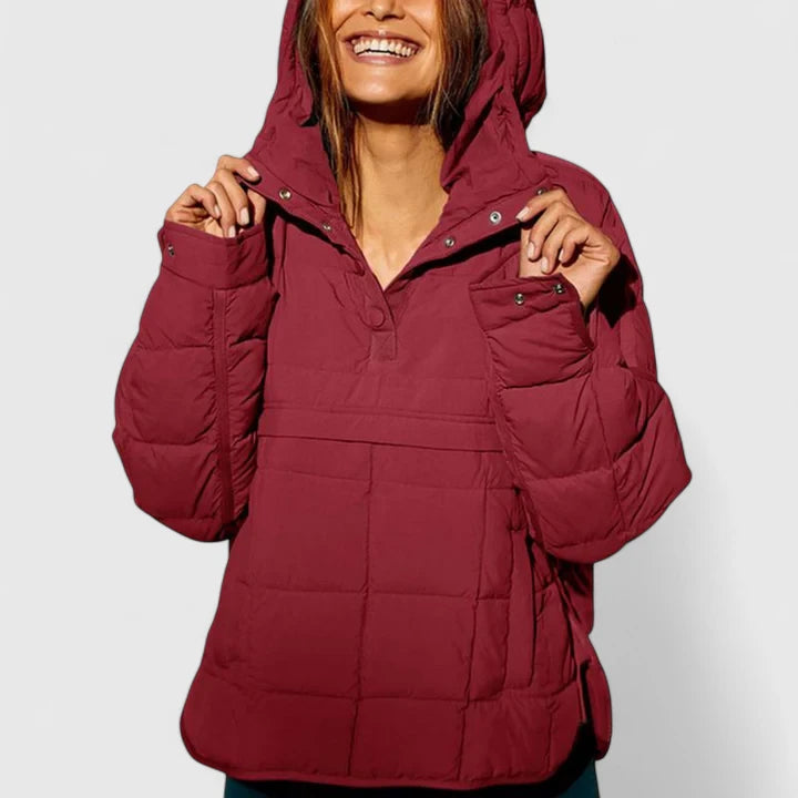 Olivia - Oversized Hooded Pullover Jacket