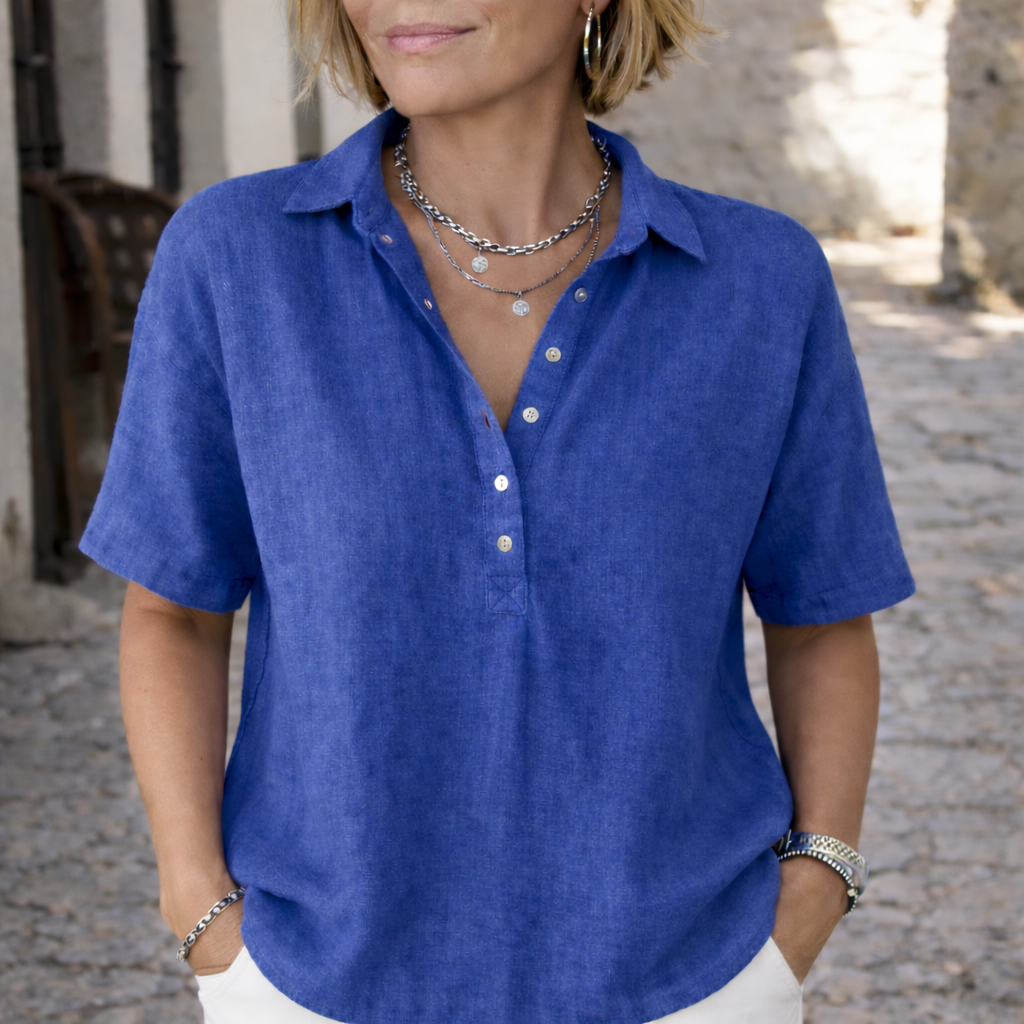 Vera | Elegant Blouse with Collar and Buttons