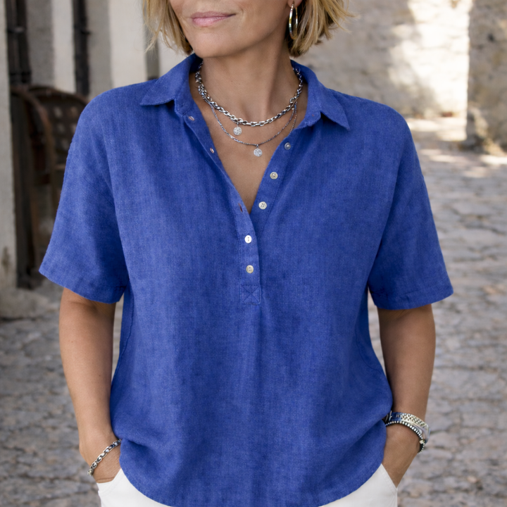 Vera | Elegant Blouse with Collar and Buttons