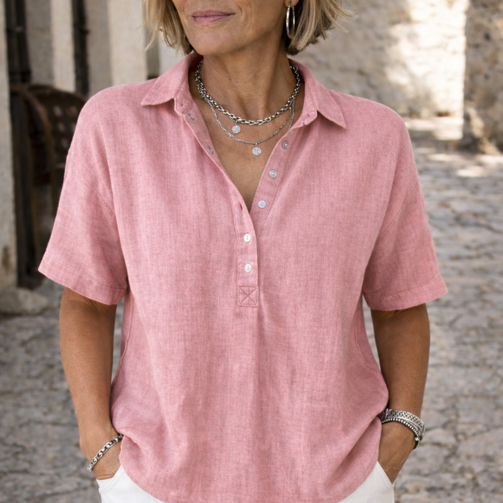 Vera | Elegant Blouse with Collar and Buttons