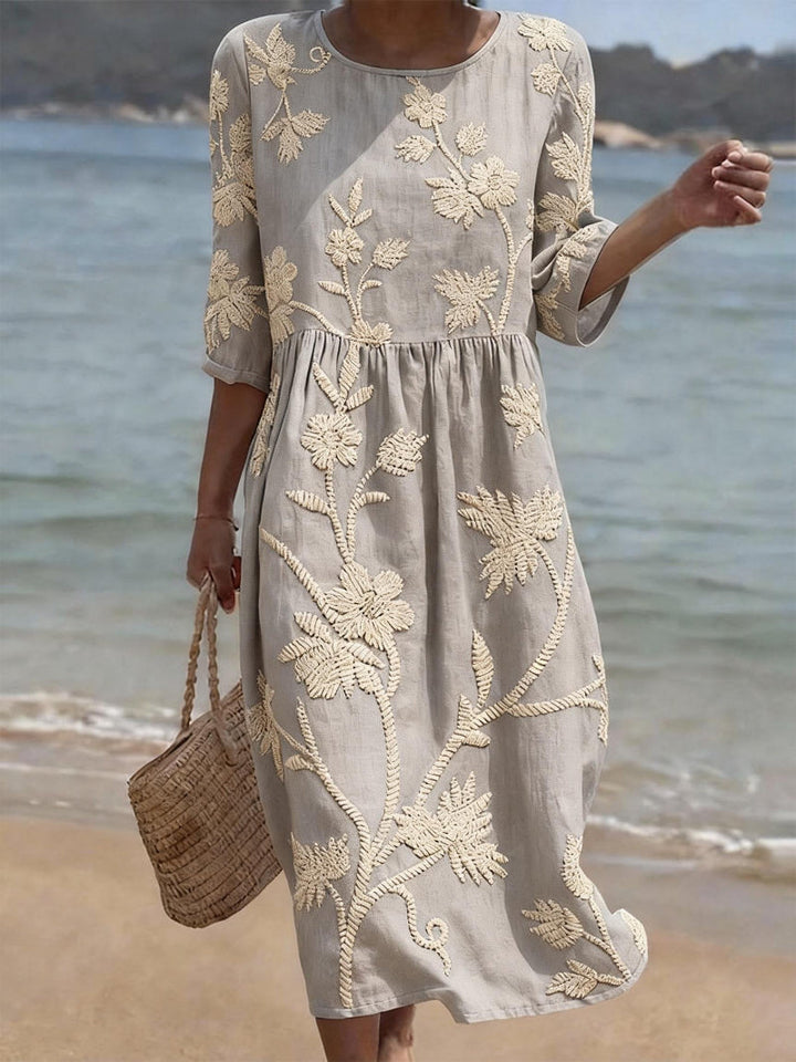 Raquel | Embroidered Vintage Dress