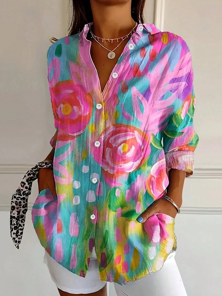 Astrid | Colourful Pattern Blouse