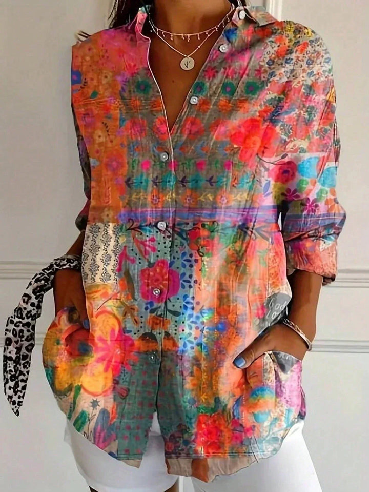 Astrid | Colourful Pattern Blouse