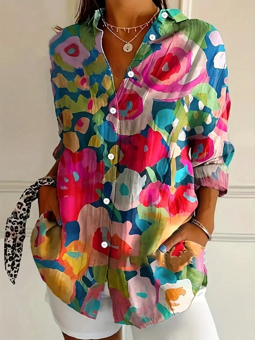 Astrid | Colourful Pattern Blouse