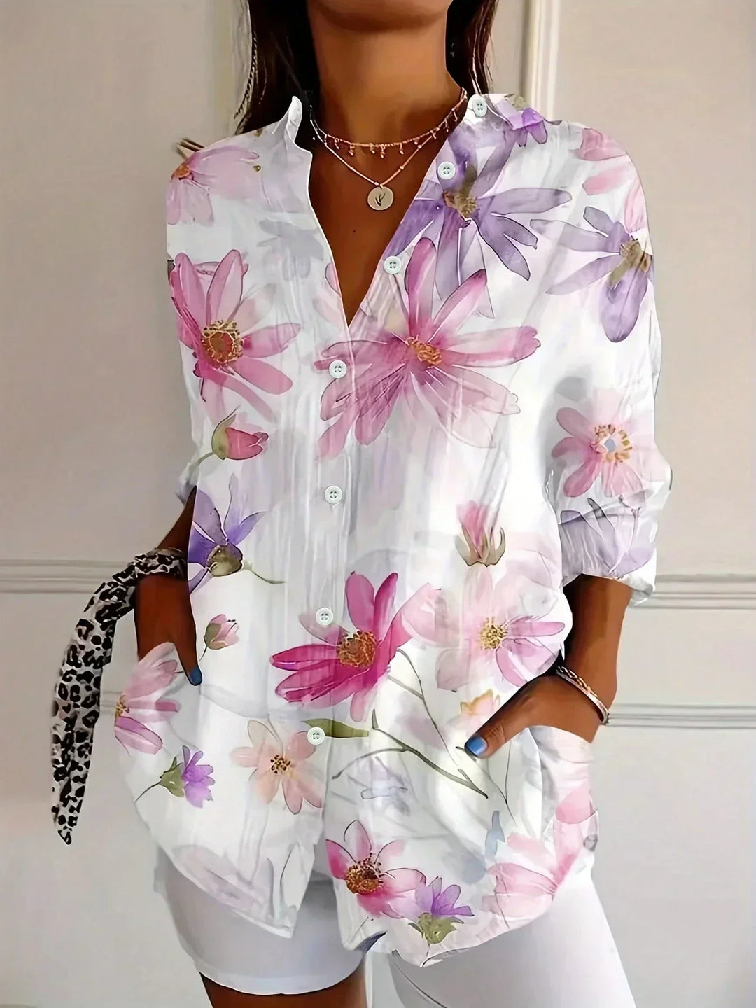 Astrid | Colourful Pattern Blouse