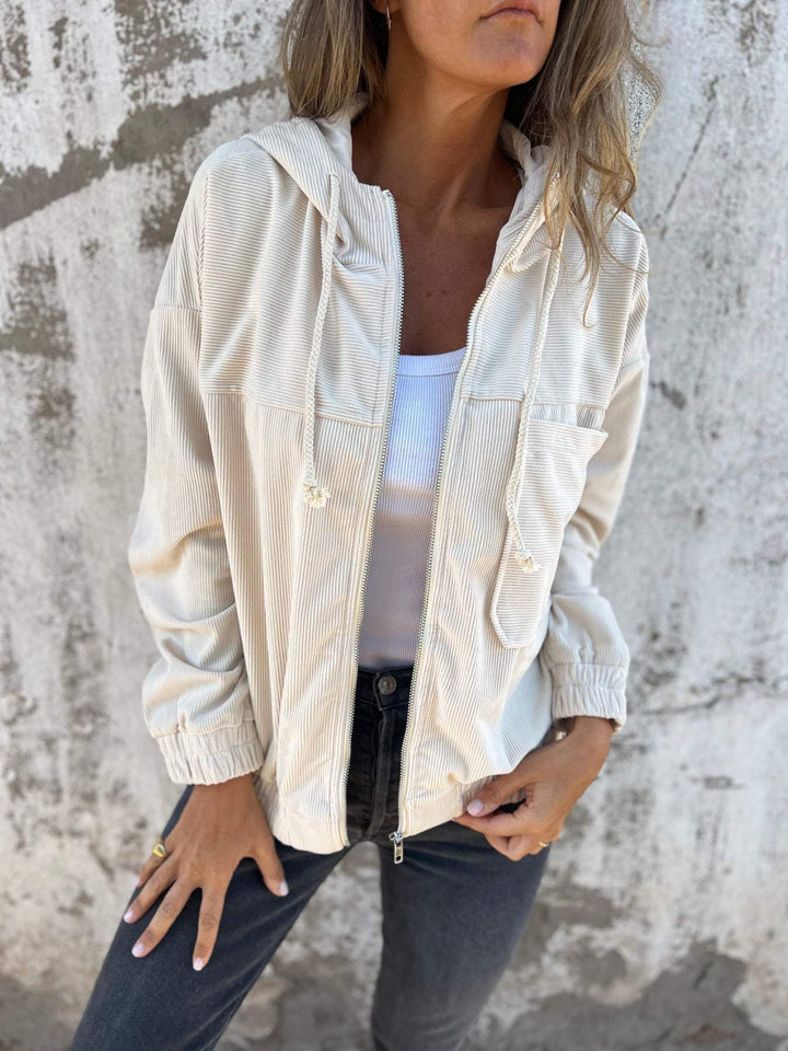 Isabella Casual Jacket with Hood and Zip