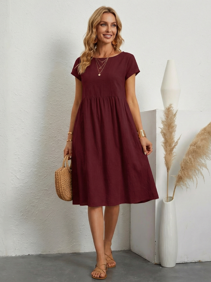 ELENI | STYLISH TUMMY COVERING POCKET DRESS