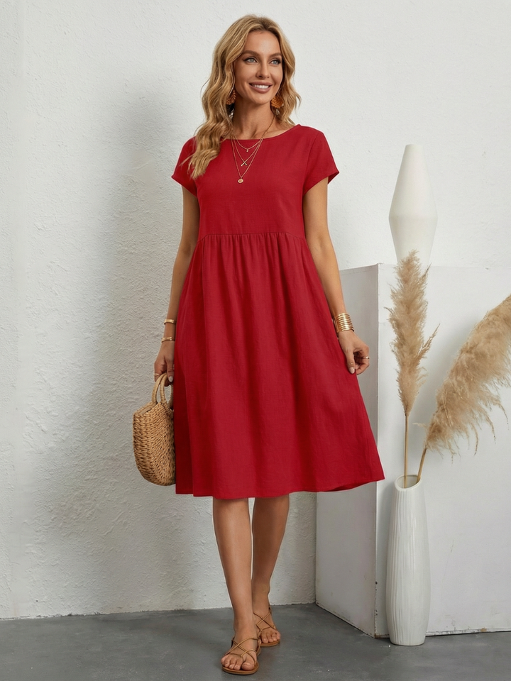 ELENI | STYLISH TUMMY COVERING POCKET DRESS